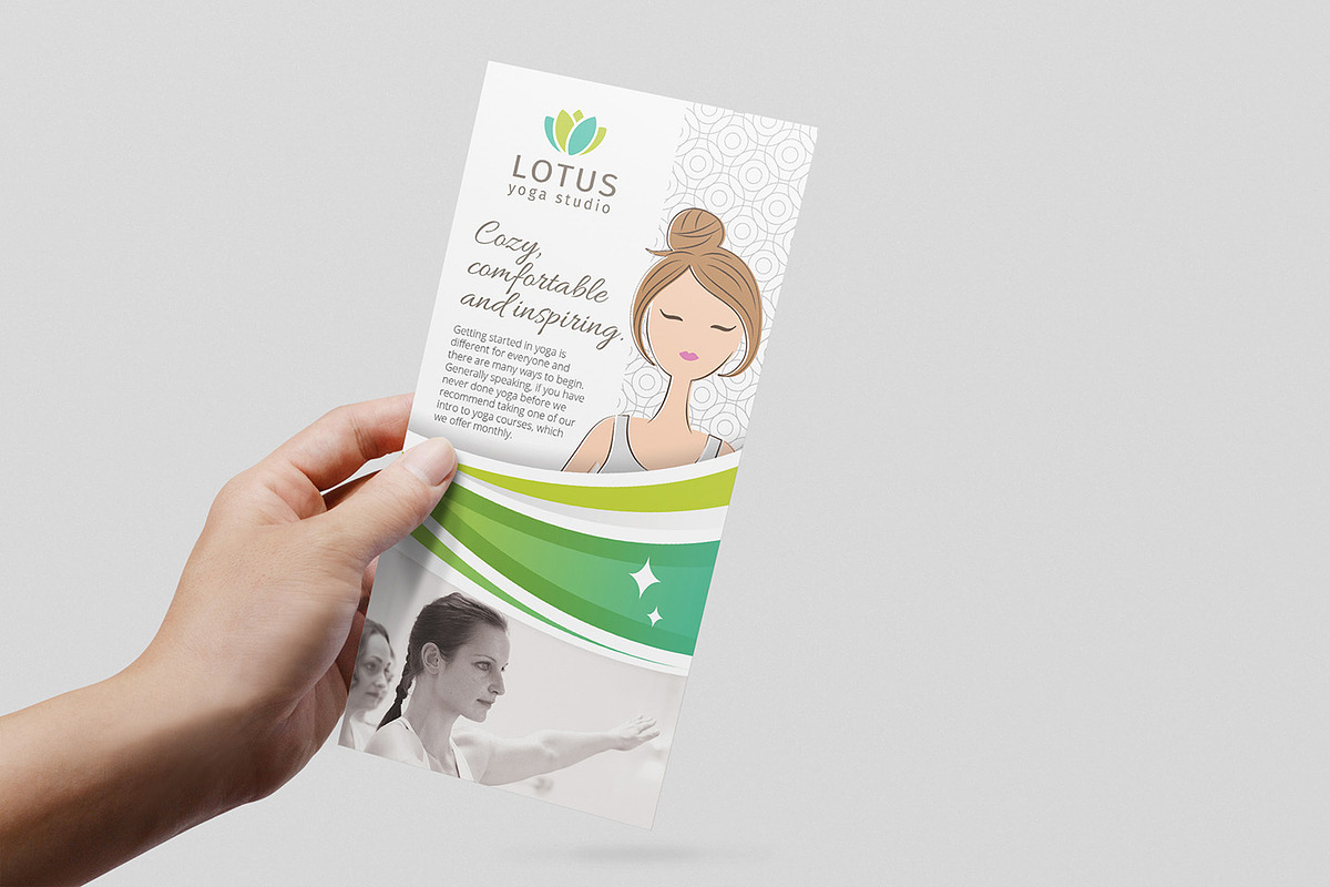 Yoga Studio DL Card Template, a Card Template by BrandPacks (Photo 2 of 4)