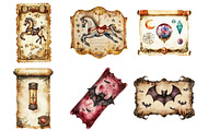 Halloween Old Tickets Clipart Bundle, a Seasonal Illustration by CitraGraphics (Thumbnail 2 of 8)