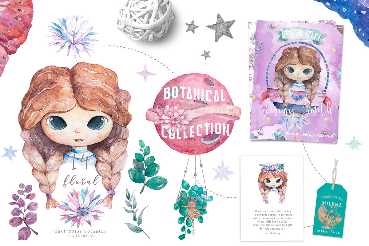 Cosmic Adventure Watercolor Set, an Education Illustration by Ann Art Houze (Photo 6 of 12)
