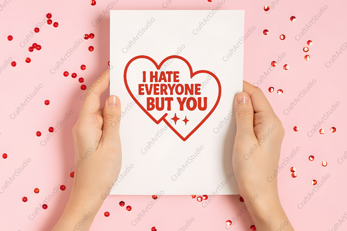 Valentine’s Day Sarcastic Love PNG, an Illustration by CraftArtStudio (Photo 3 of 4)