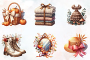 Neutral Rustic Coquette Fall Clipart, an Illustration by RobertsArt (Thumbnail 5 of 7)