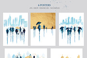 Watercolor Silhouettes People Set, a Person Illustration by AlineArtStore (Thumbnail 12 of 12)