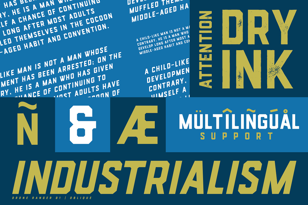 Drone Ranger Display Font preview 7