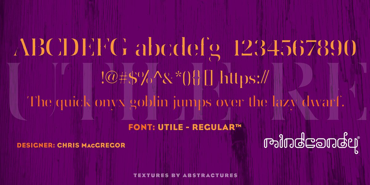 Utile™, a Serif Font by MINDCANDY (Photo 1 of 4)