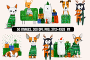 Paws & Presents: Christmas Dogs, an Animal Illustration by PrintHaven Designs (Thumbnail 4 of 9)