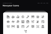 Newyear icons, an Outline Icon by Wencory (Thumbnail 1 of 2)