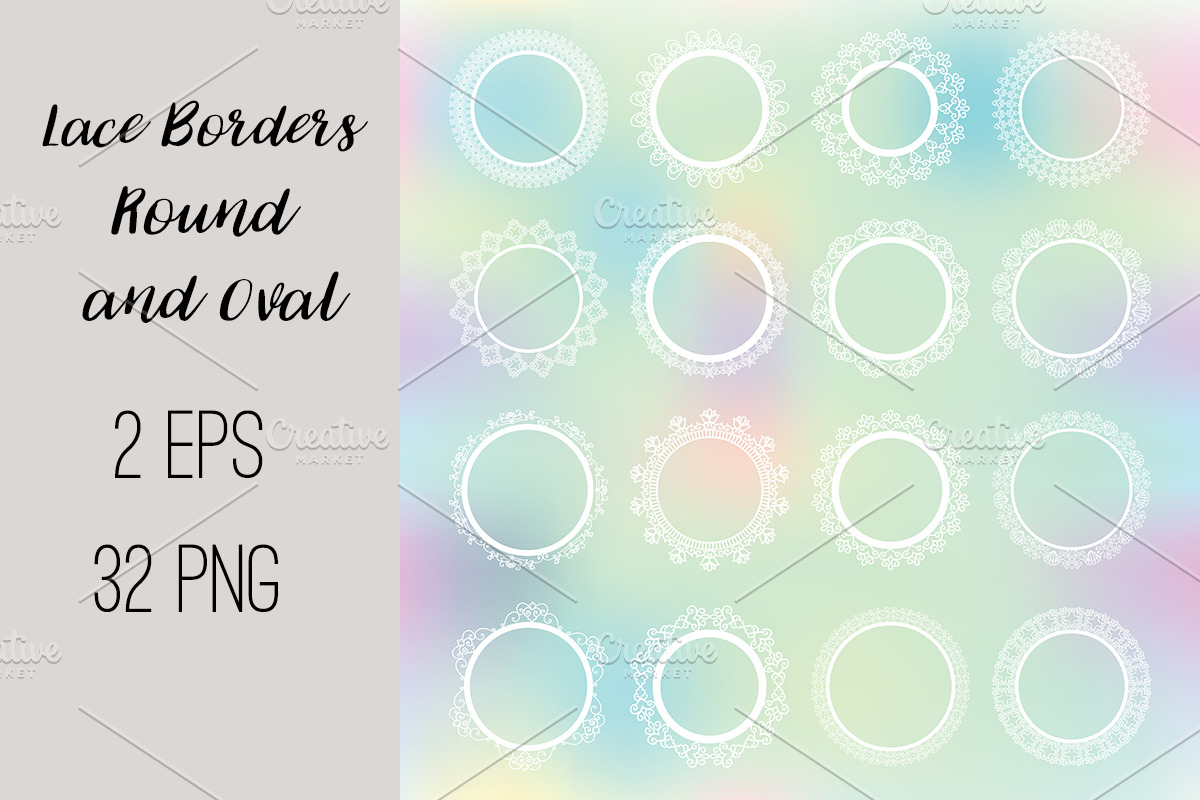 №210 Lace Frames Borders-2, a Templates & Theme by Rasveta (Photo 2 of 4)