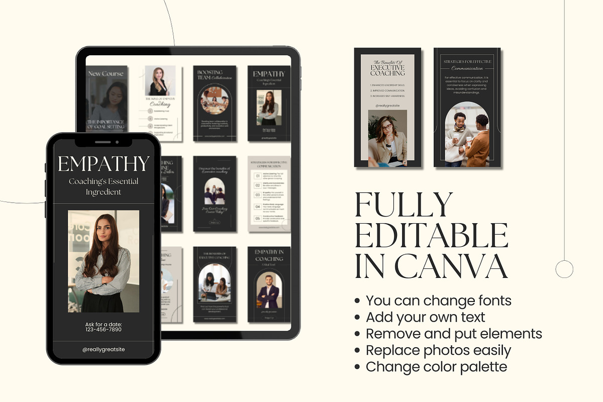 100 Elegant Coaching Templates Canva, a Templates & Theme by TemplateCastleStore (Photo 10 of 10)