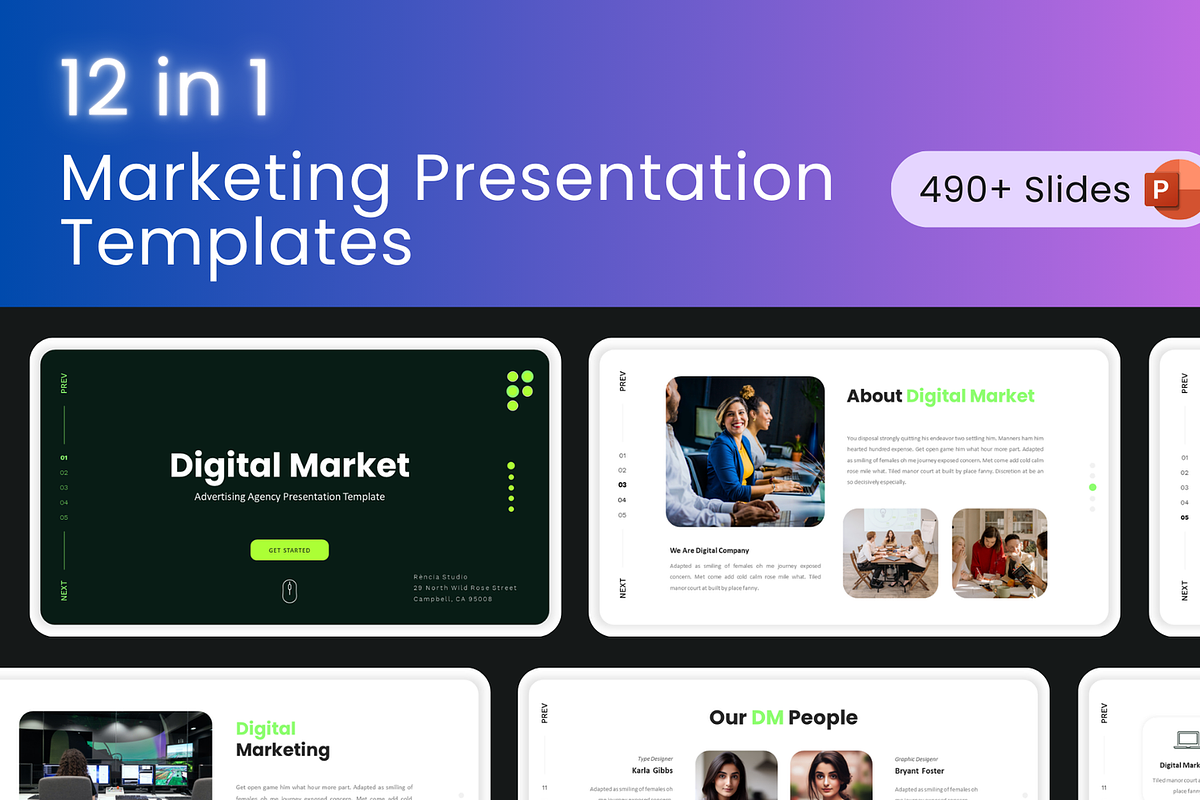 Marketing & Business Powerpoint, a Presentation Template by Hammad Arif (Photo 1 of 14)