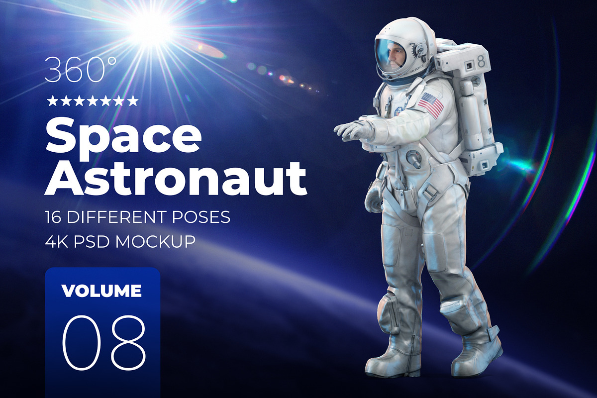 3D Mockup Space Astronaut #08, a Product Mockup by ARKS ACADEMY (Photo 1 of 7)