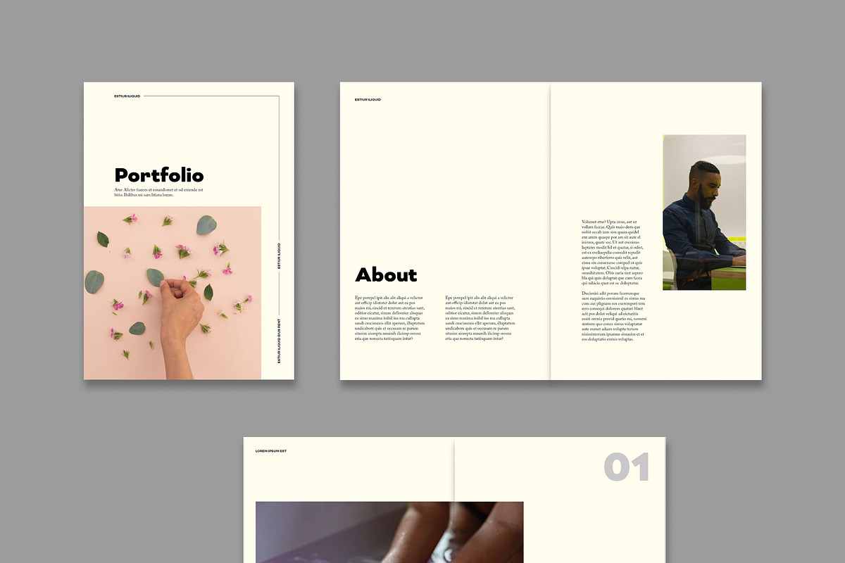 Minimal Portfolio with Beige Accents, a Brochure Template by wavebreak (Photo 2 of 2)
