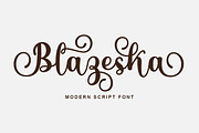 Blazeska 3 Elegant Font, a Script Font by Bosstype Studio (Thumbnail 1 of 8)