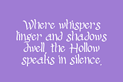 Silent Hollow - A Display Font, a Handwritten Font by Beck McCormick (Thumbnail 2 of 10)