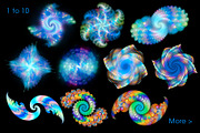 Fantasy Fractals - transparent PNGs, an Object Graphic by synthetick (Thumbnail 3 of 5)