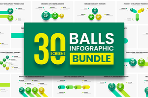 3D Ball Infographic Design Screens, a Presentation Template by provector