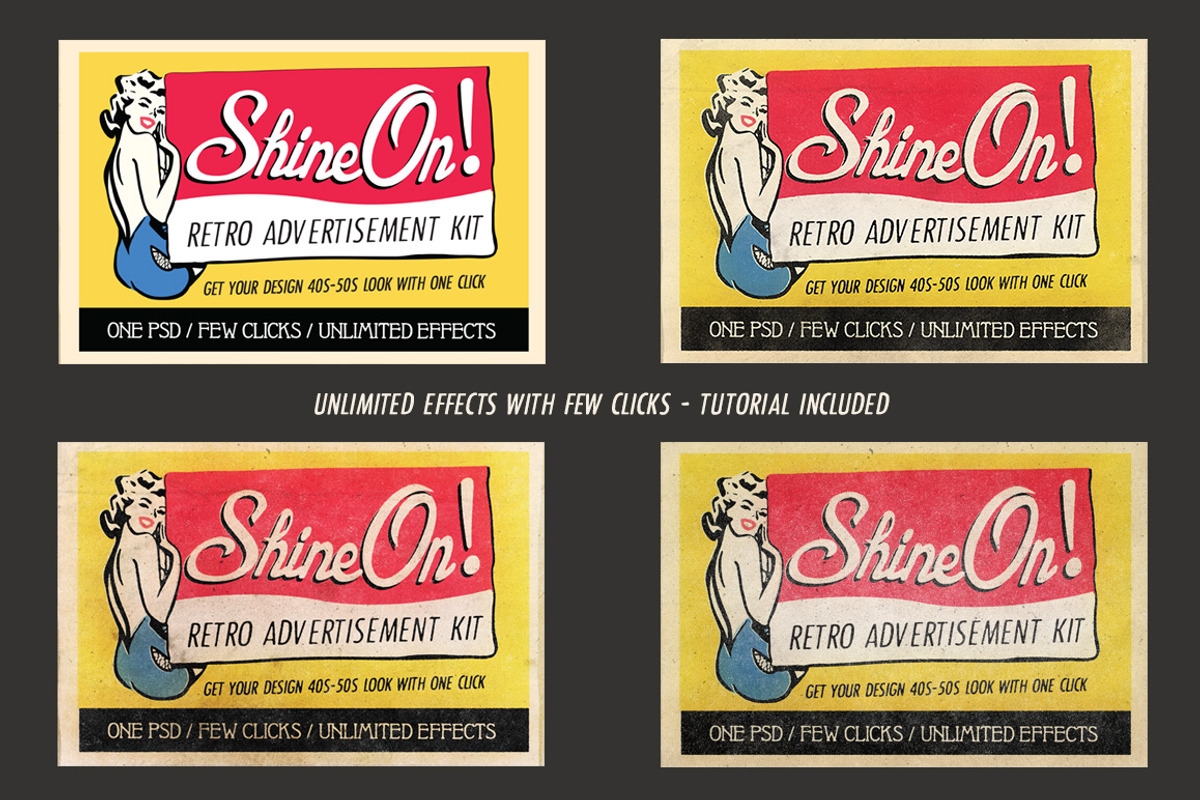 Shine On - Retro Advertisement Kit preview 2