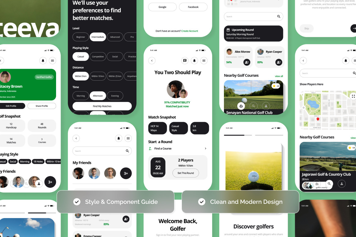 TeeVaa Golf Player Match App, an App Template by twinstd (Photo 3 of 5)
