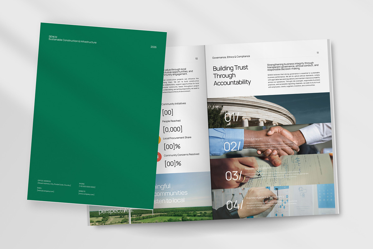 Sustainability Annual Report, a Brochure Template by trabaskriya (Photo 6 of 6)