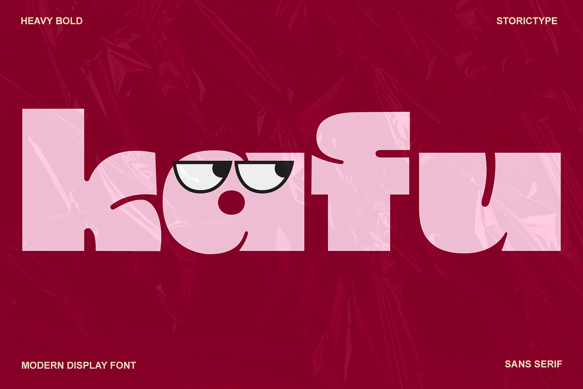 Kafu - Heavy Bold Playful Font, a Sans Serif Font by StoricType (Photo 1 of 18)