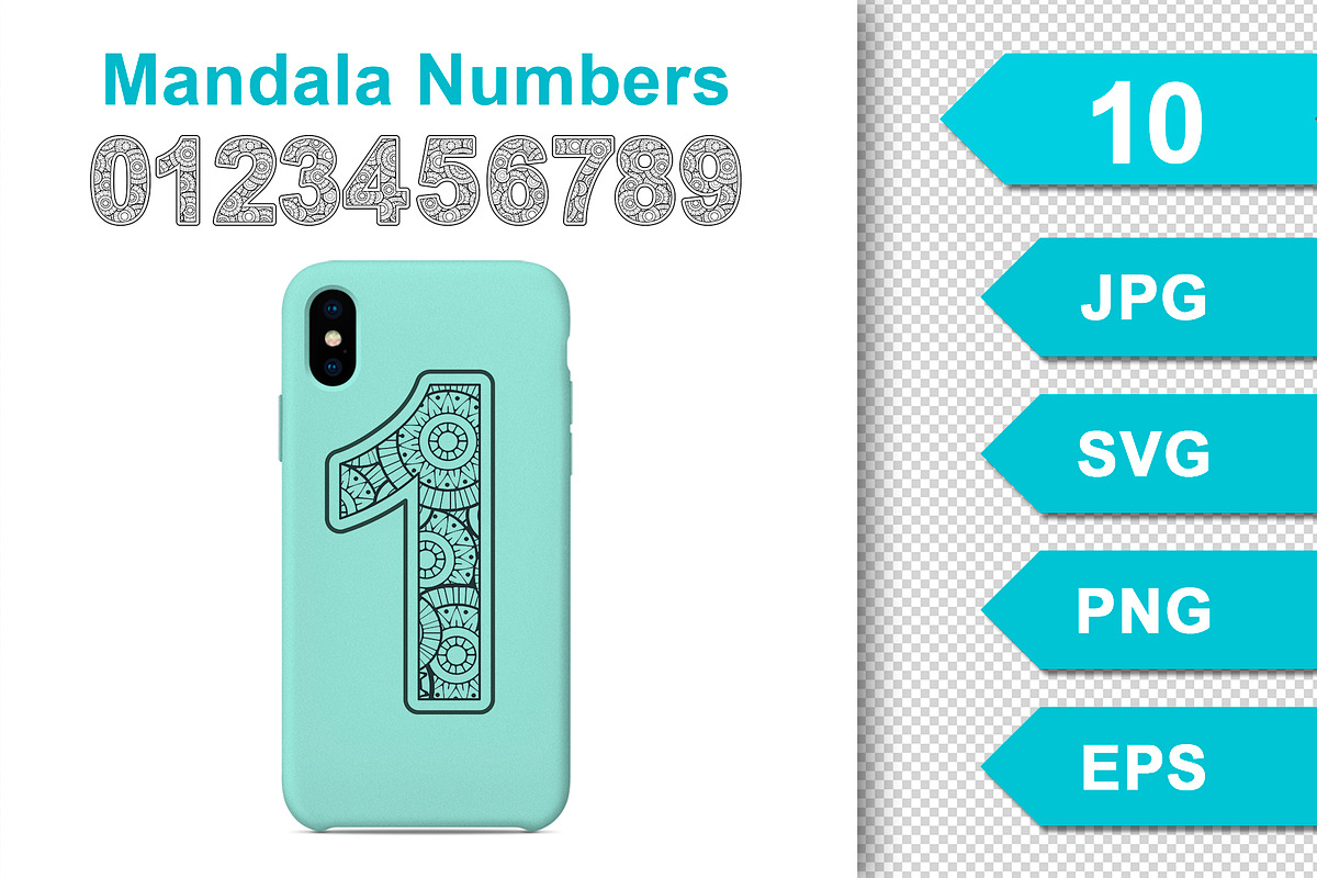 Vector clipart Mandala numbers, an Object Graphic by Nataliia Toporovska (Photo 2 of 5)