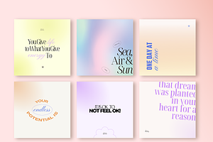 Retro Gradient Insta Quotes