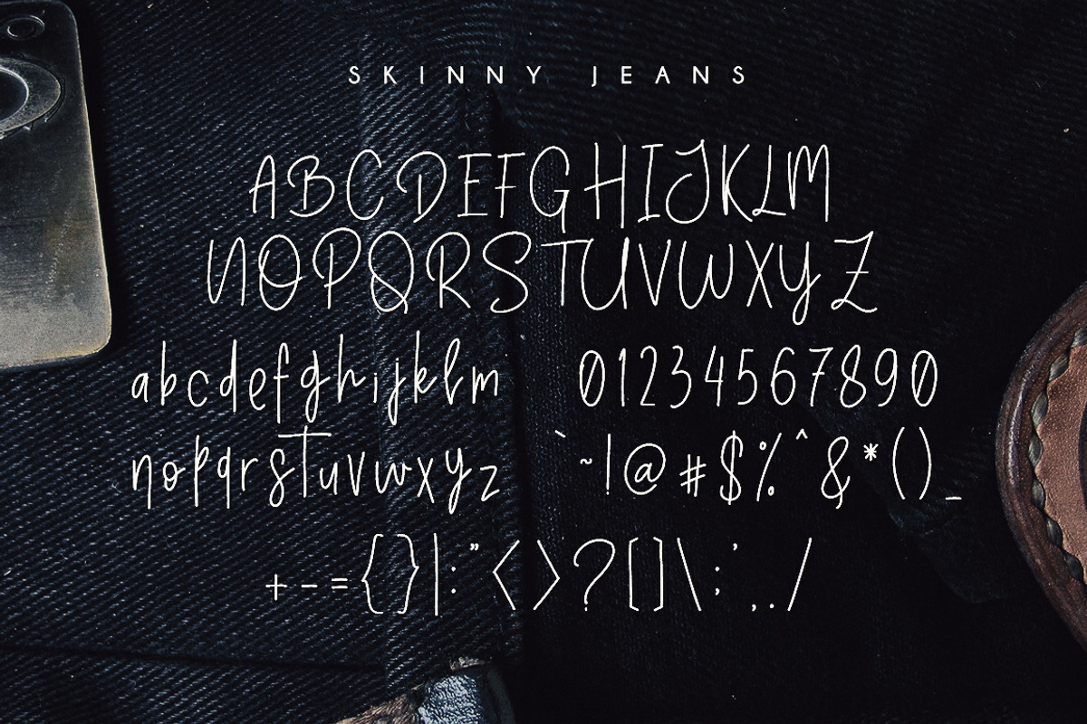 Skinny Jeans fashion logo font preview 3