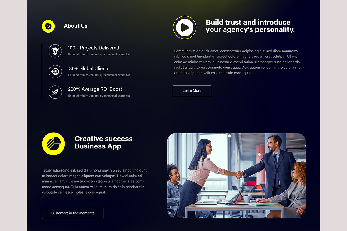 Marketing Agency Landing Page Design, a Landing Page Template by MightyDesign (Photo 4 of 9)