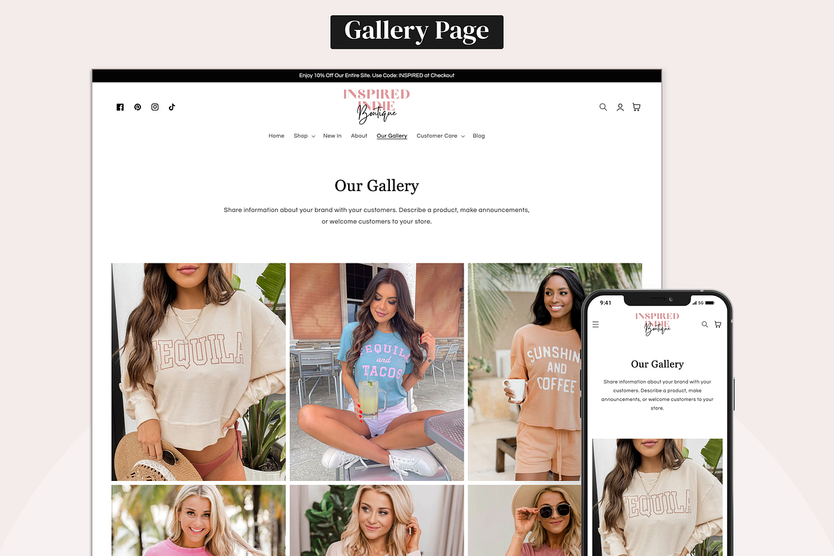 Indie - Pink Boutique Shopify Theme, a Shopify Template by InspiredTheme (Photo 4 of 9)