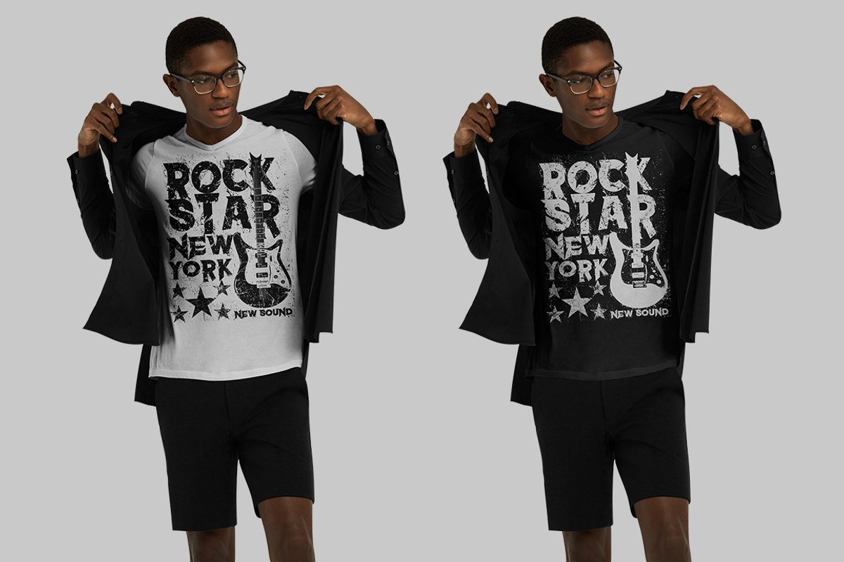 T-shirt Mock-up (African Model), a Shirt Mockup by Mock-up Store (Photo 5 of 6)
