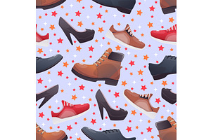 Mens and womens shoes seamless, an Object Illustration by Vectorbuum