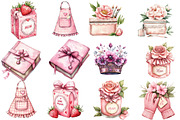Pink Coquette Mothers Day Clipart, an Illustration by Watercolor design (Thumbnail 3 of 5)