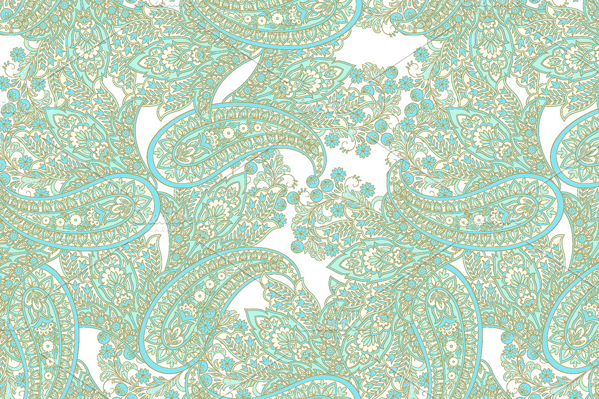 6 Fabric paisley patterns, a Pattern Graphic by antalogiya (Photo 7 of 7)