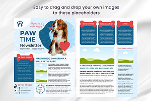 Canva Newsletter Template Dogs Pets