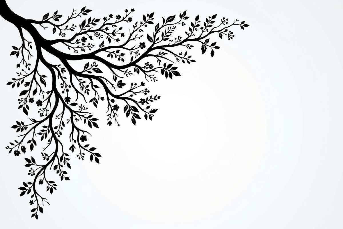 50 Tree Branch Corner Silhouette, a Decorative Illustration by Amazin_art (Photo 21 of 25)