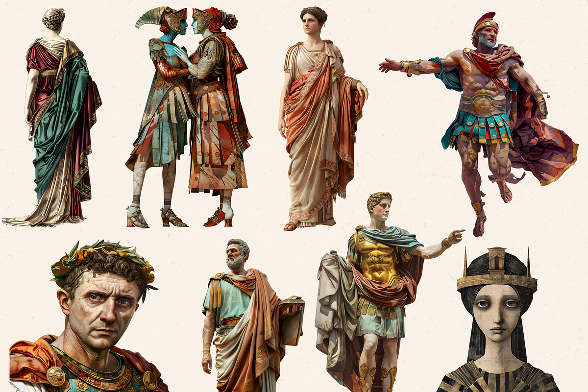 SURREAL ROMAN EMPIRE CLIPART PACK, a Person Illustration by Daring Digies (Photo 2 of 10)