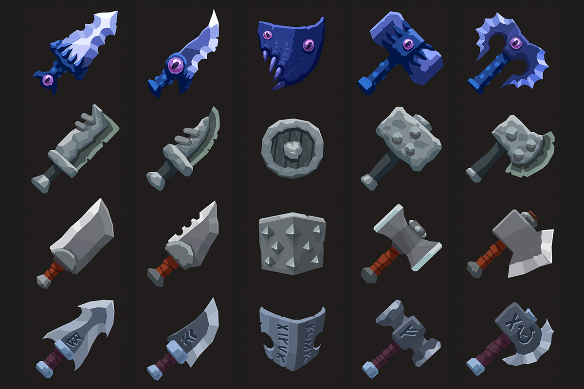 2D Icons - Casual Weapon, an Object Graphic by LAYERLAB (Photo 4 of 10)