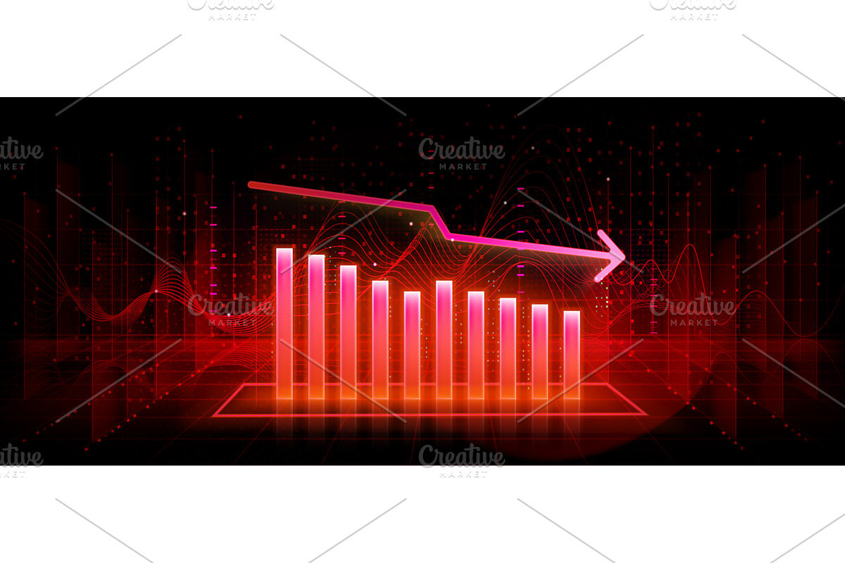 Financial market chart with stock, a Finance Illustration by art PVP - market