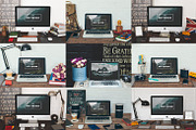 20 iMac & Macbook screen mockups, an iPhone Mockup by Madebyvadim (Thumbnail 5 of 5)