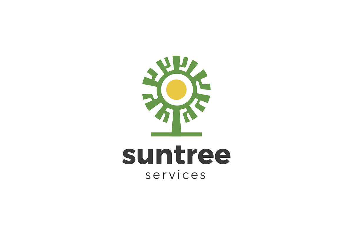 Sun Tree Logo, a Branding & Logo Template by exe design