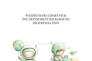 50 Kawaii Astronaut Clipart, a Decorative Illustration by Pati Charm Studio (Thumbnail 6 of 9)