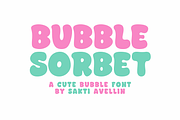 Bubble Sorbet - Cute Display Font, a Handwritten Font by SaktiAvellin (Thumbnail 1 of 8)