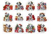 Funny Christmas Animals, an Illustration by Design Market (Thumbnail 3 of 3)