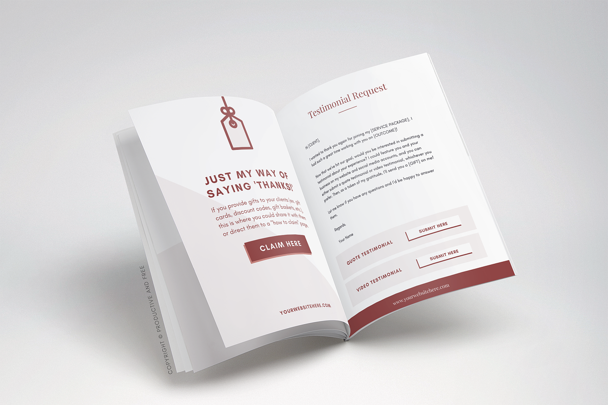 Client Experience Goodbye Packet, a Magazine Template by ProductiveandFree (Photo 10 of 14)
