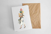 Christmas Watercolor Clipart Bundle, a Seasonal Illustration by Wild Honey Design Co. (Thumbnail 6 of 6)