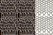 6 Black Sketched Seamless Patterns, a Pattern Graphic by Olya Creative (Thumbnail 4 of 4)