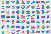 100 Offset Doodle Business SVG Icons, an Icon by Palleon (Thumbnail 2 of 2)