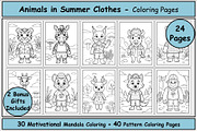 Animal-Themed Summer Coloring Pages, a Seasonal Illustration by Lamia Emad (Thumbnail 1 of 5)