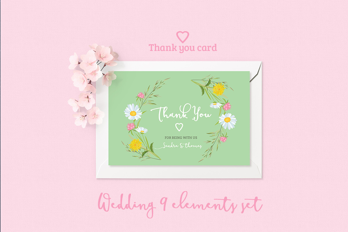 Summer Wedding Invitation Set, an Invitation Template by land art (Photo 5 of 9)