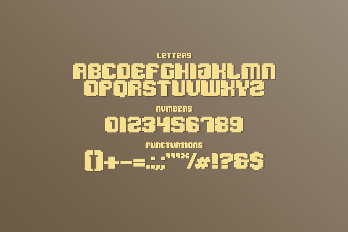 Gacroer - Modern Pixels Typeface, a Sans Serif Font by garismantra (Photo 3 of 4)