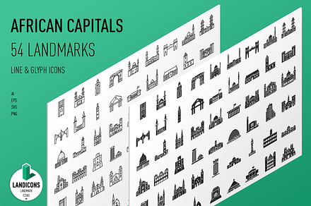 African Capitals - Landmark Icons